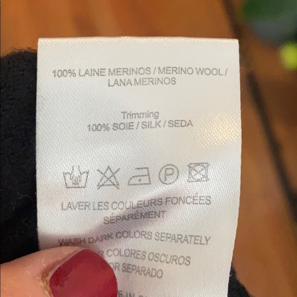 Sandro Wool sweater dress with silk sleeves - Picture 5 of 5